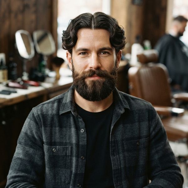 Beard Middle Part