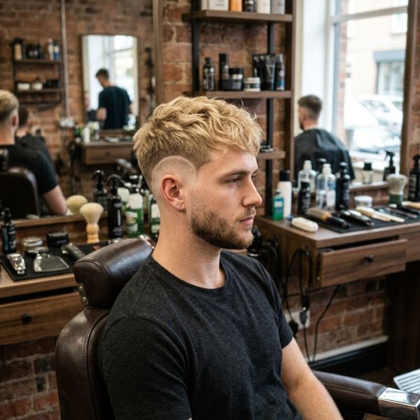 Blonde Hair Burst Fade
