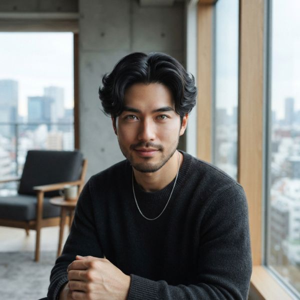 Center Split Volume Hairstyle