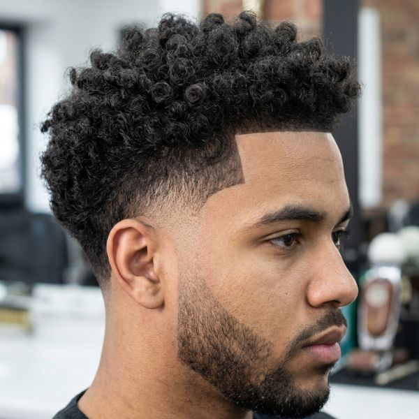 Line-Up and Curls Burst Fade