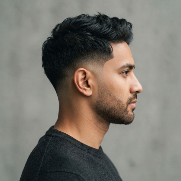 Low Taper Burst Fade
