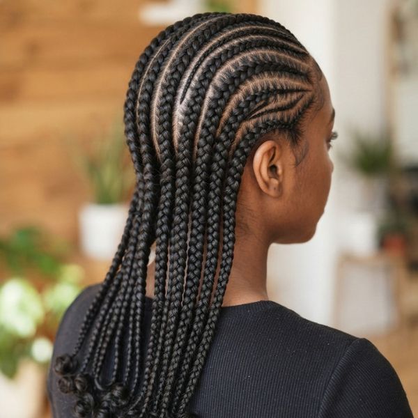 Middle Part Braids
