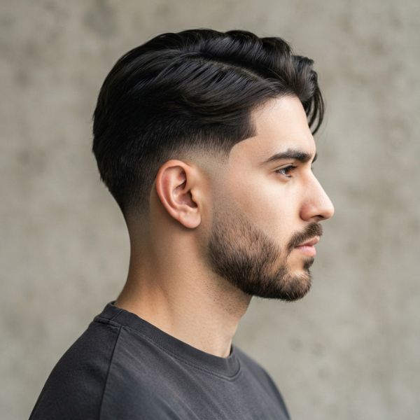Middle Part Burst Fade