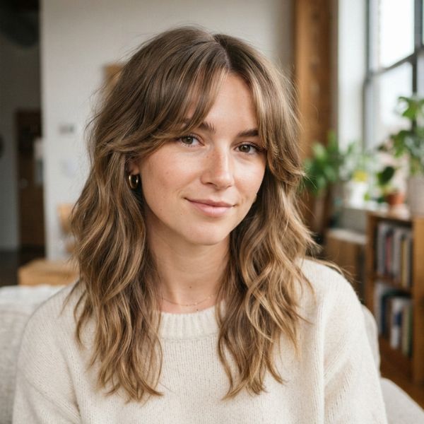 Middle Part Fringed