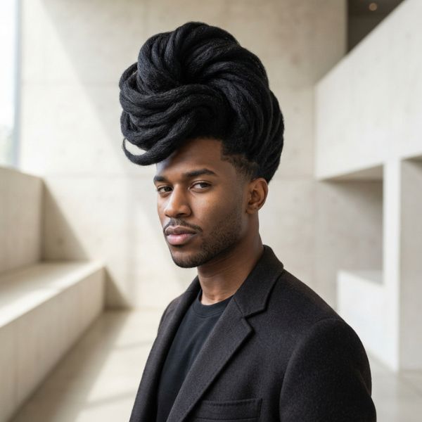 Swirl Top Sculpture Hairstyle