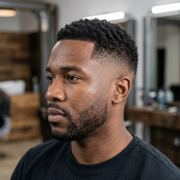 1. Black Male Mid Taper Fade