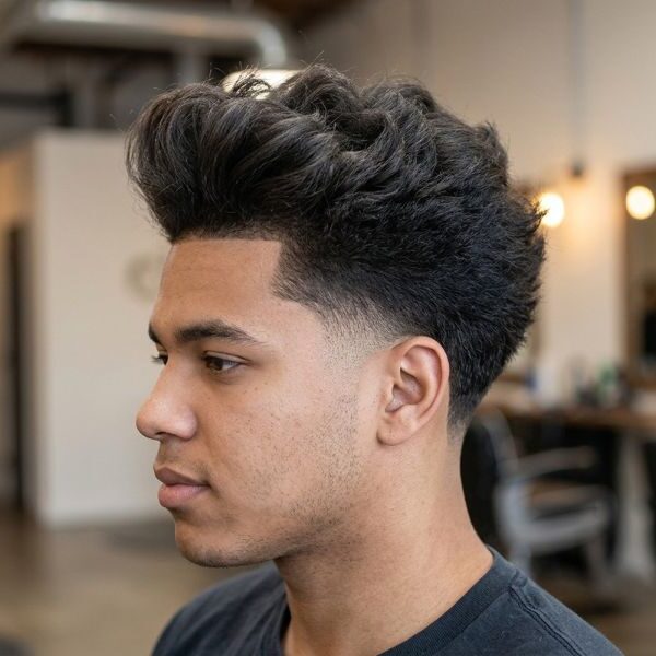 10. Blowout Mid Taper Fade