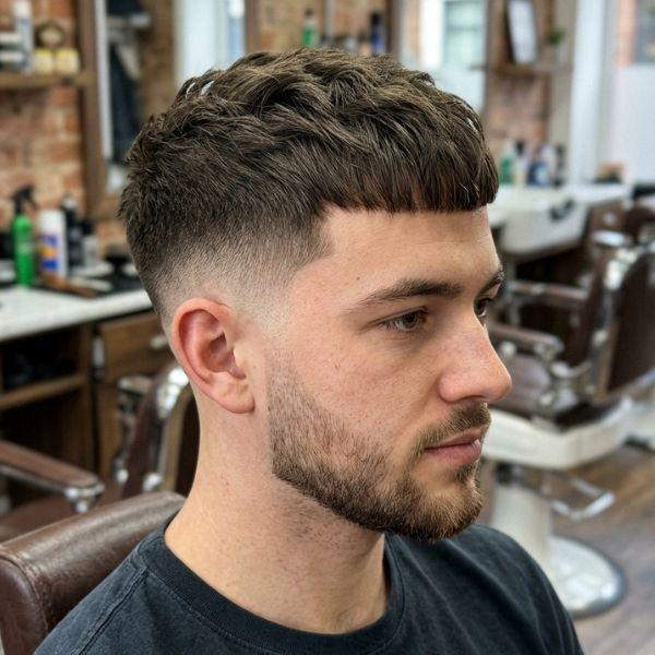 Crop Cut With Burst Fade