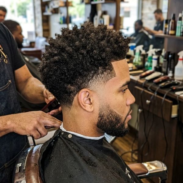 Curly Burst Fade