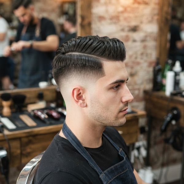 Drop Fade Comb Over