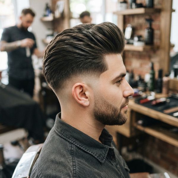 Drop Fade Pompadour