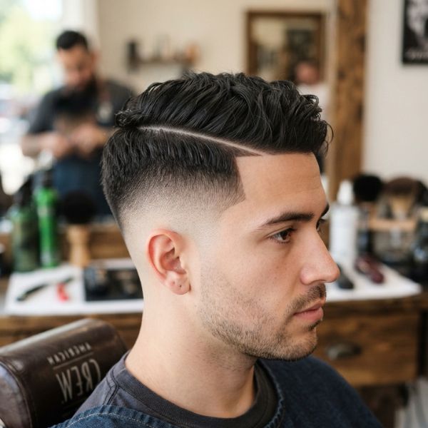Drop Fade with Hard Part