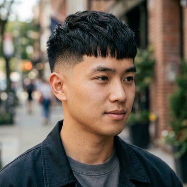 French Crop Asian Hairstyle