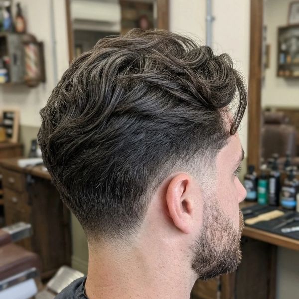 Medium Long Hair Taper Fade