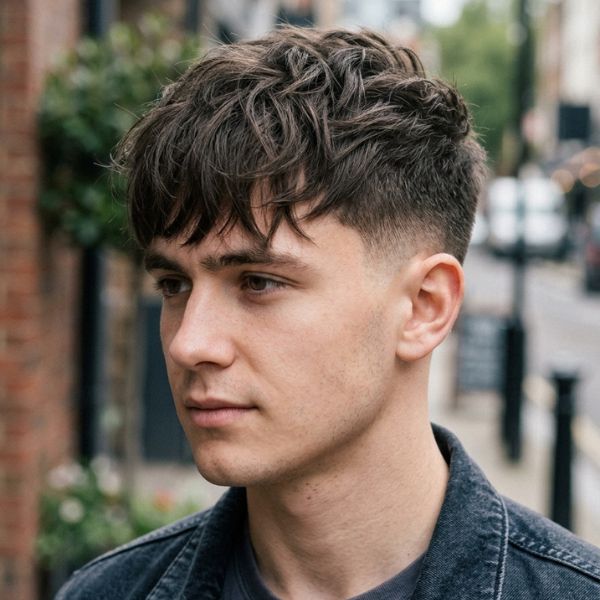 Messy Fringe Cut with a Taper