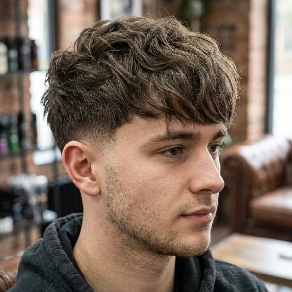 Messy Textured Fringe Low Taper