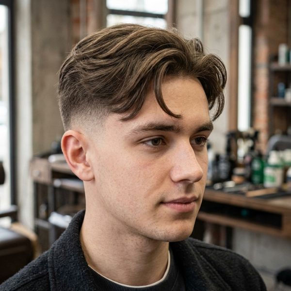 Mid Fade Comma Hair