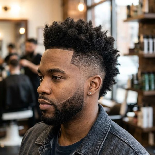 Mohawk Fade for Black Men