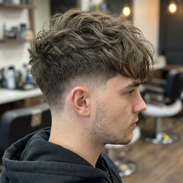 Textured Fringe Low Taper Fade Blowout