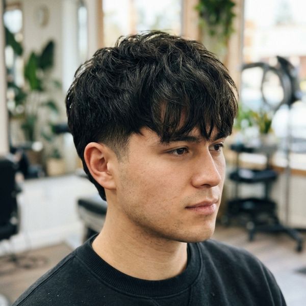 Thick Two-Block Haircut